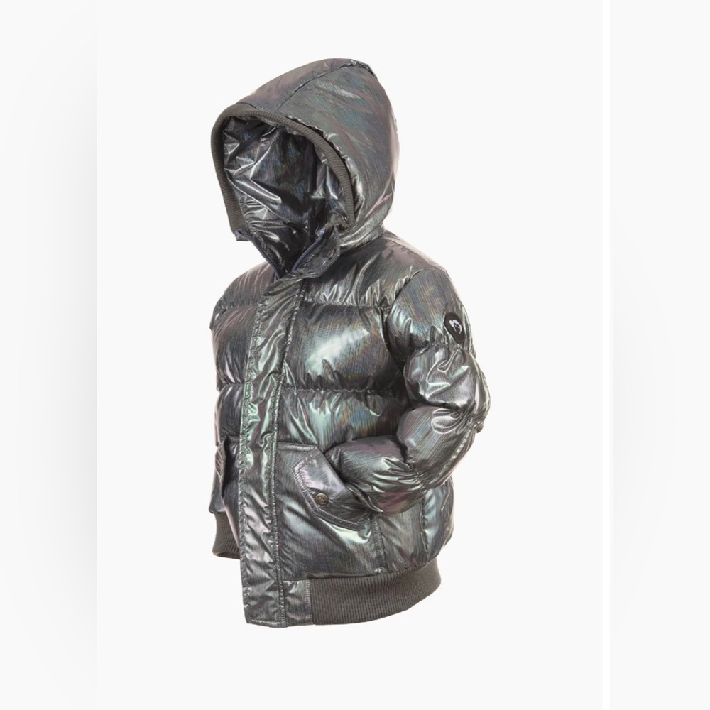 Appaman girls size 8 winter puffer coat. Galaxy grey.